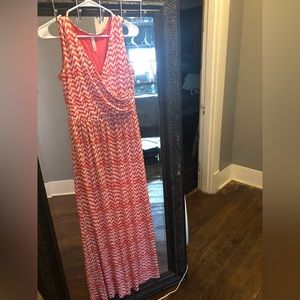 Peach 🍑 & White great summer dress , Very comfortable. I’m 5’3 fits perfect